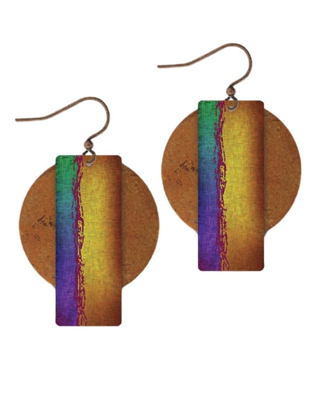 Antiqued Copper 7AE Hypo-allergenic Abstract Earrings by Illustrated Light